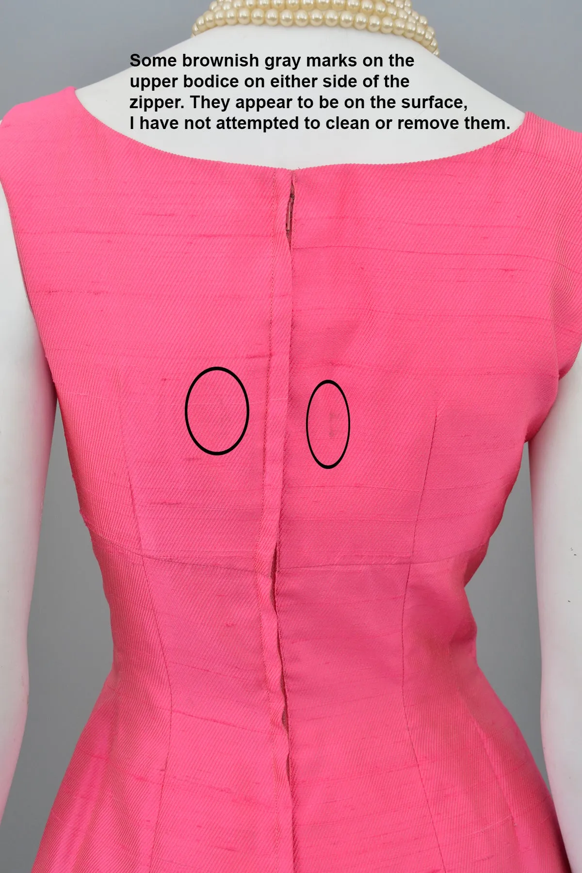 1960s Hot Pink Empire Wiggle Dress with Matching Bow Bolero