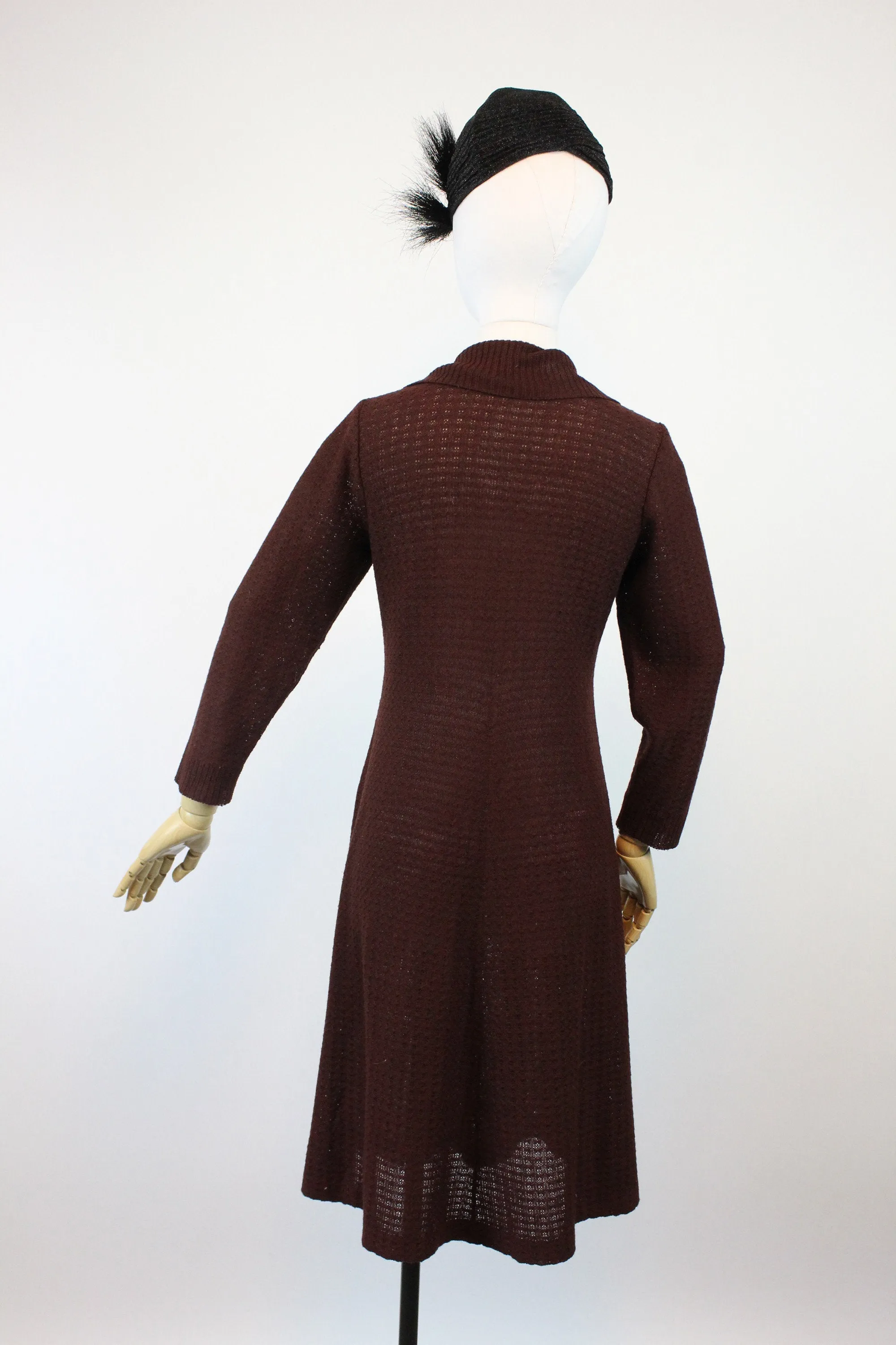 1970s does 1930s knit dress small medium | new fall