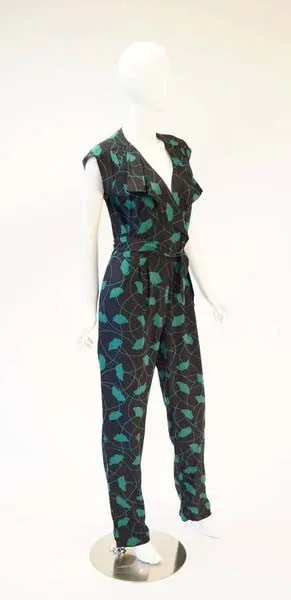 1980s Diane Von Furstenberg Leaf Jumper