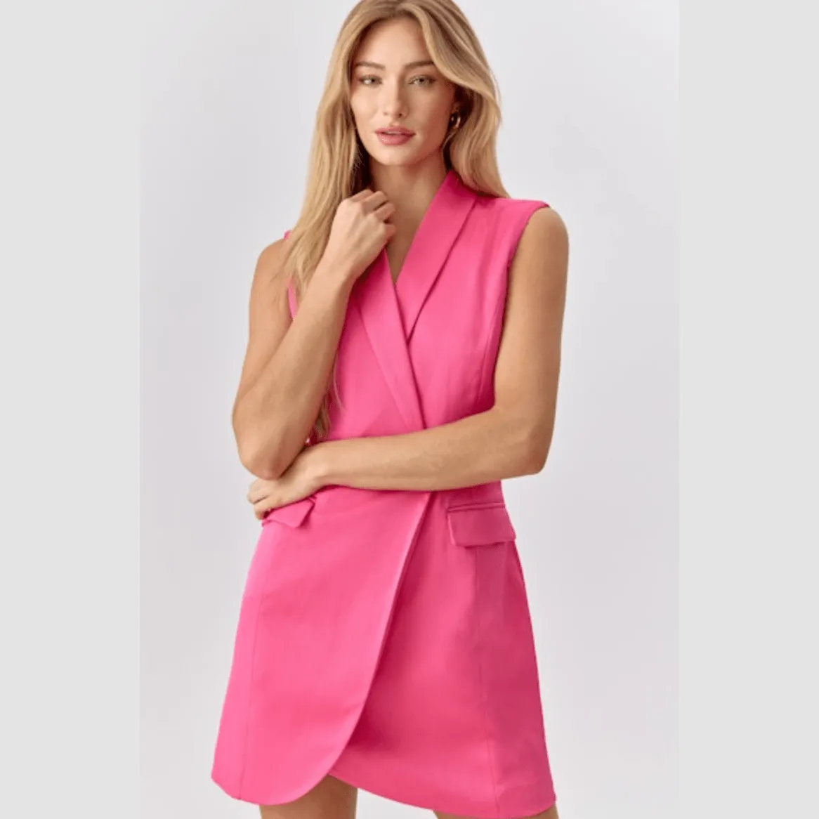 Adelyn Rae Sandra Sleeveles Blazer Dress