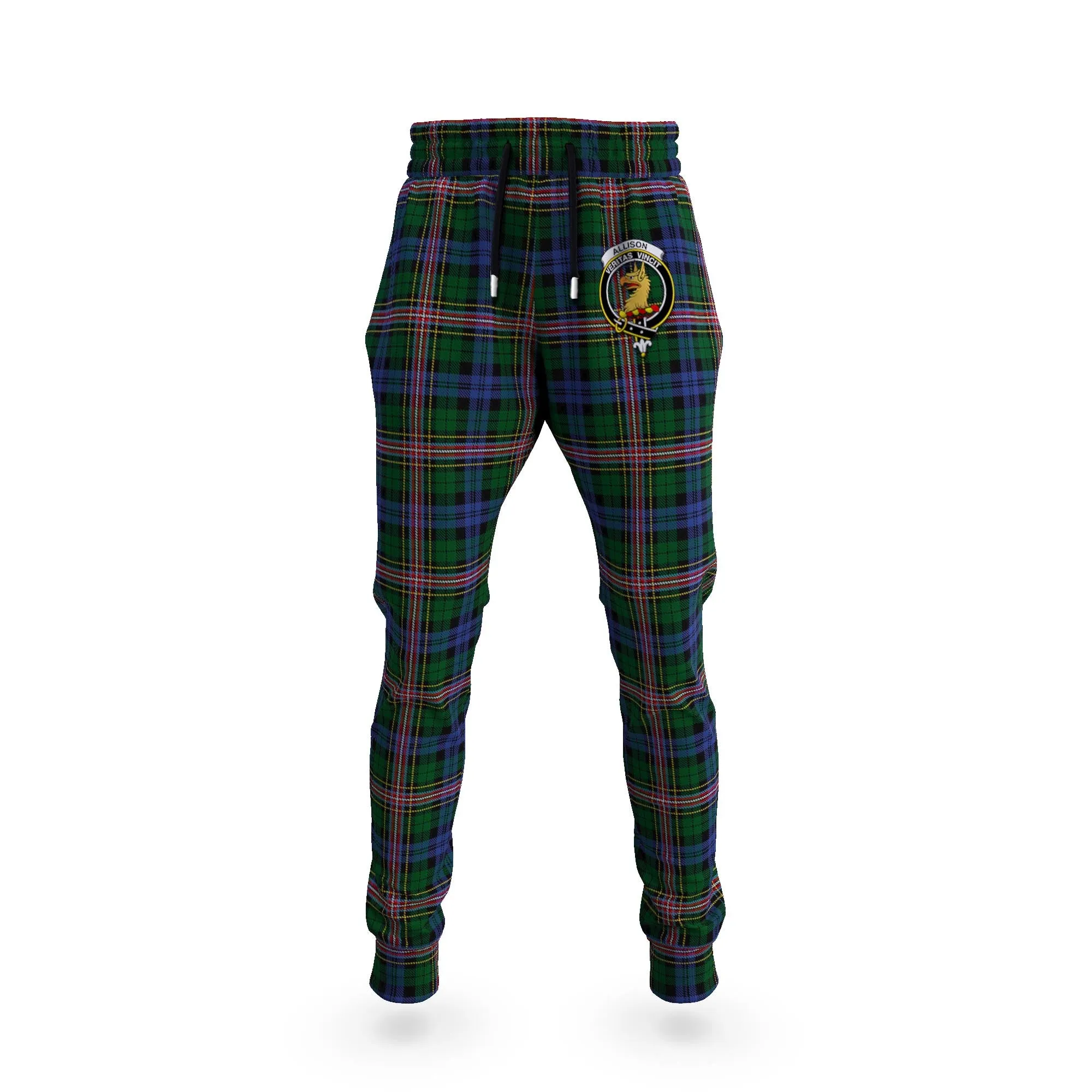 Allison Tartan Joggers Pants with Family Crest