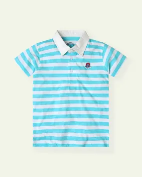 Aqua Stripes Polo