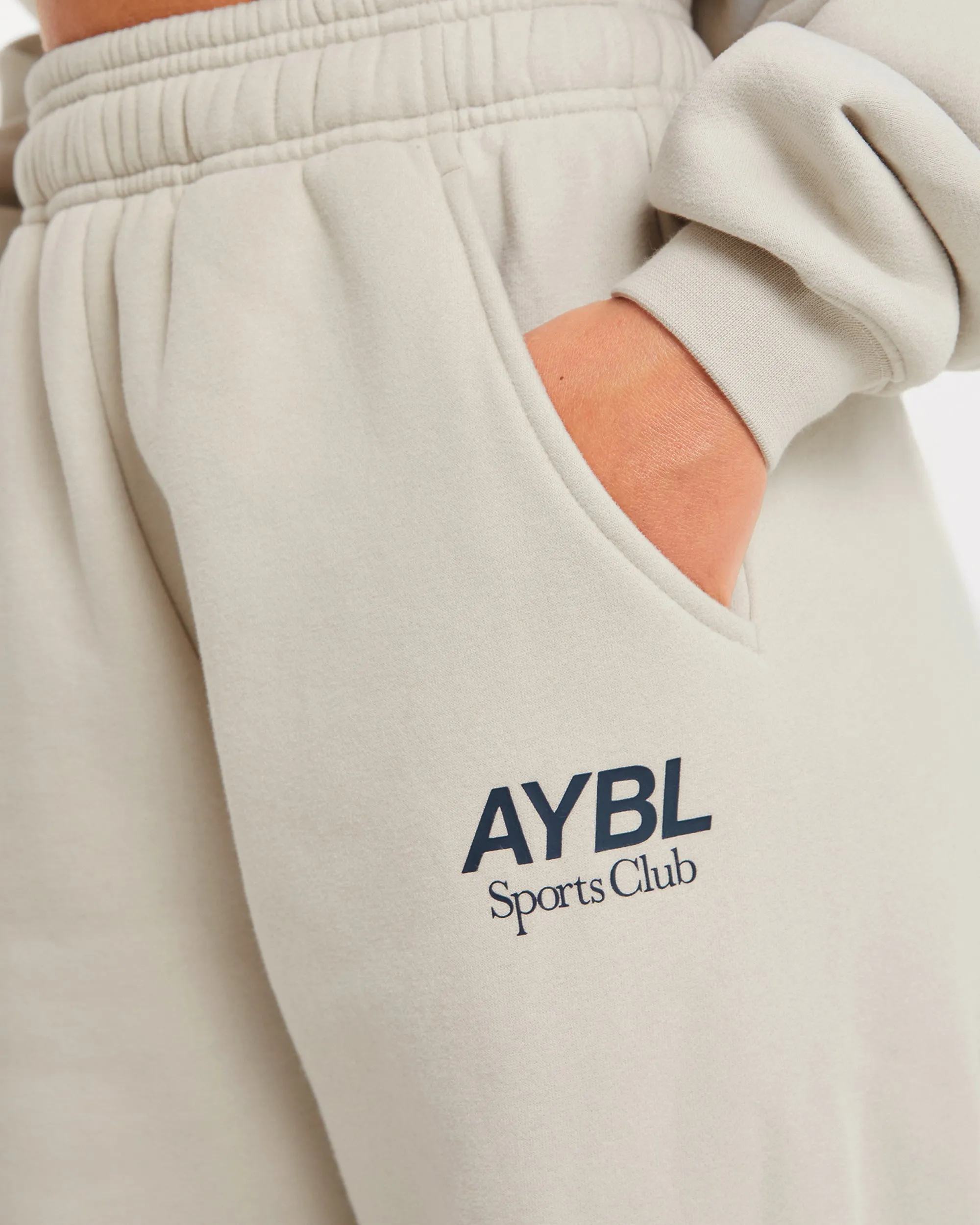 AYBL Sports Club Oversized Joggers - Sand/Navy