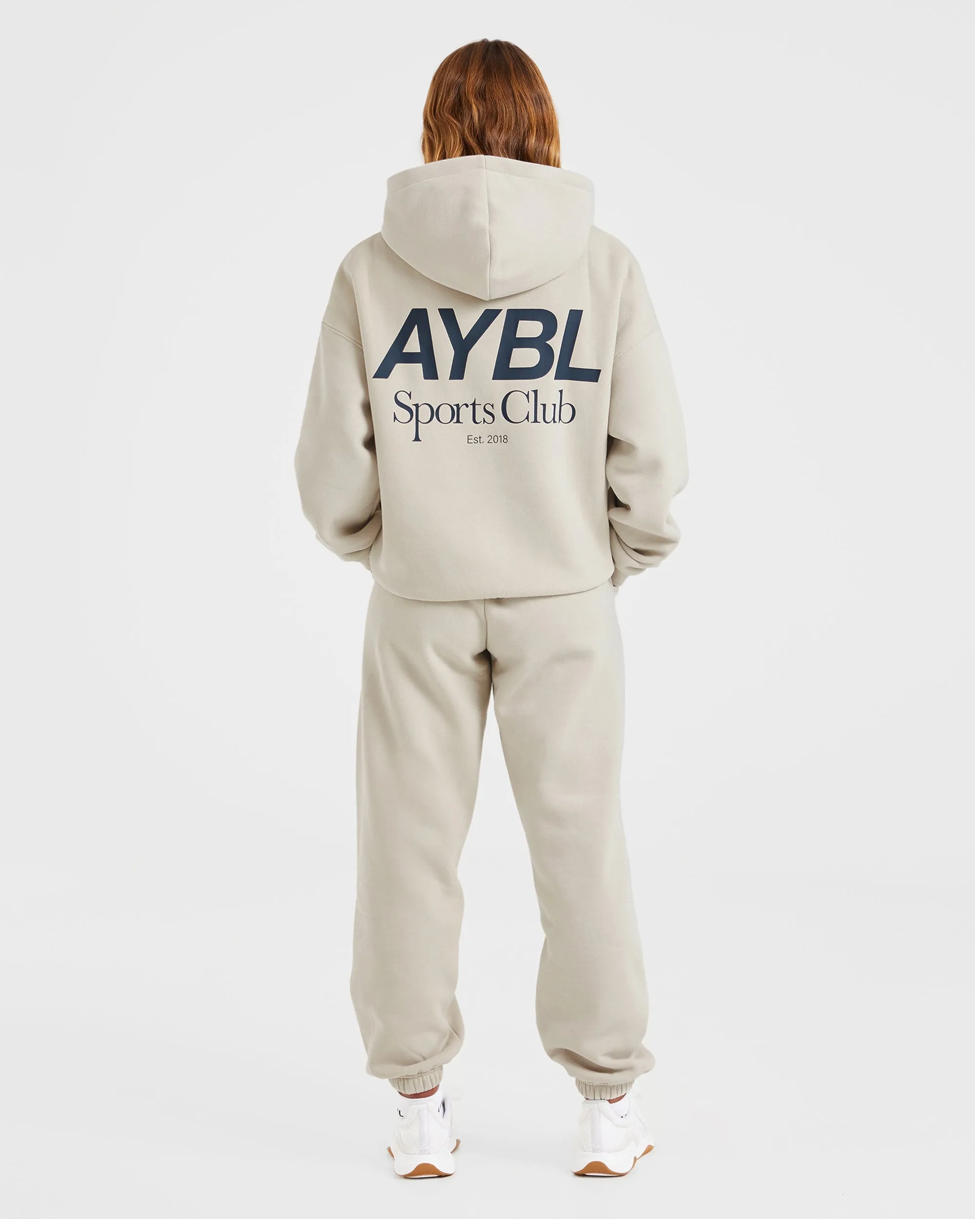 AYBL Sports Club Oversized Joggers - Sand/Navy