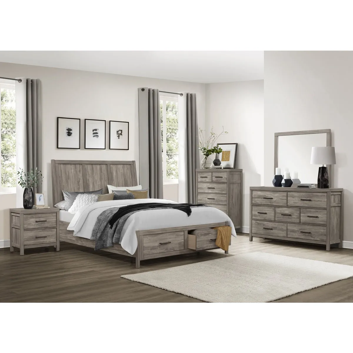 Bainbridge Eastern King Platform Bed with Footboard Storage