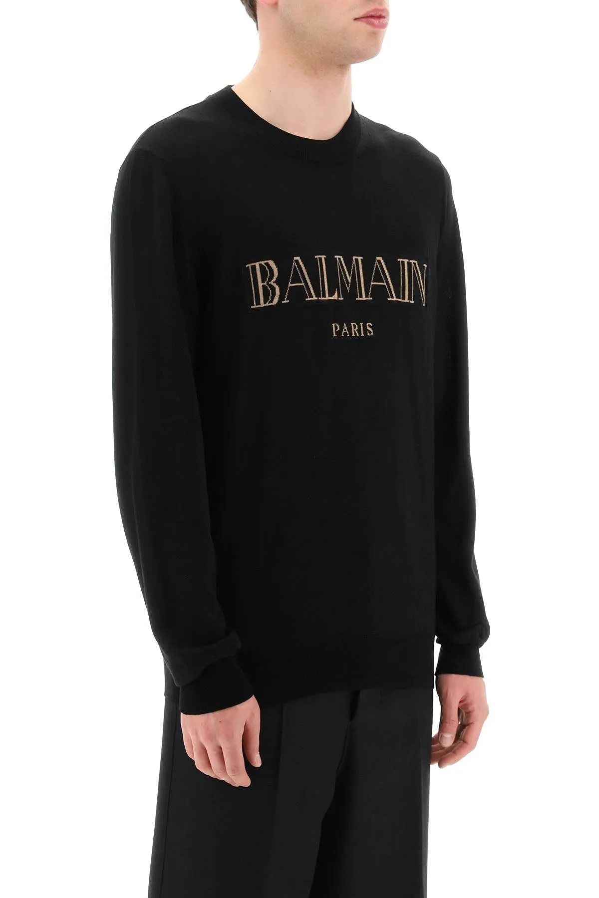 Balmain lightweight merino wool pullower