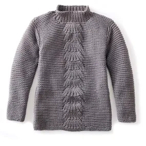 Bernat Center Fan Knit Pullover