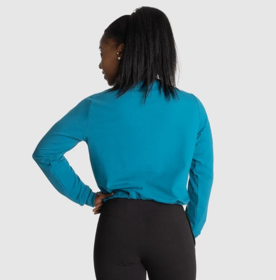 Better Bodies Empire Cropped Crew - Dark Turquoise