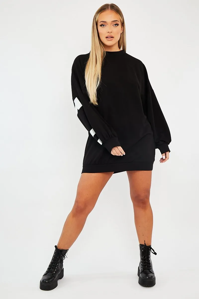 Black Buffalo New York Slogan Sweater Dress - Nazaria