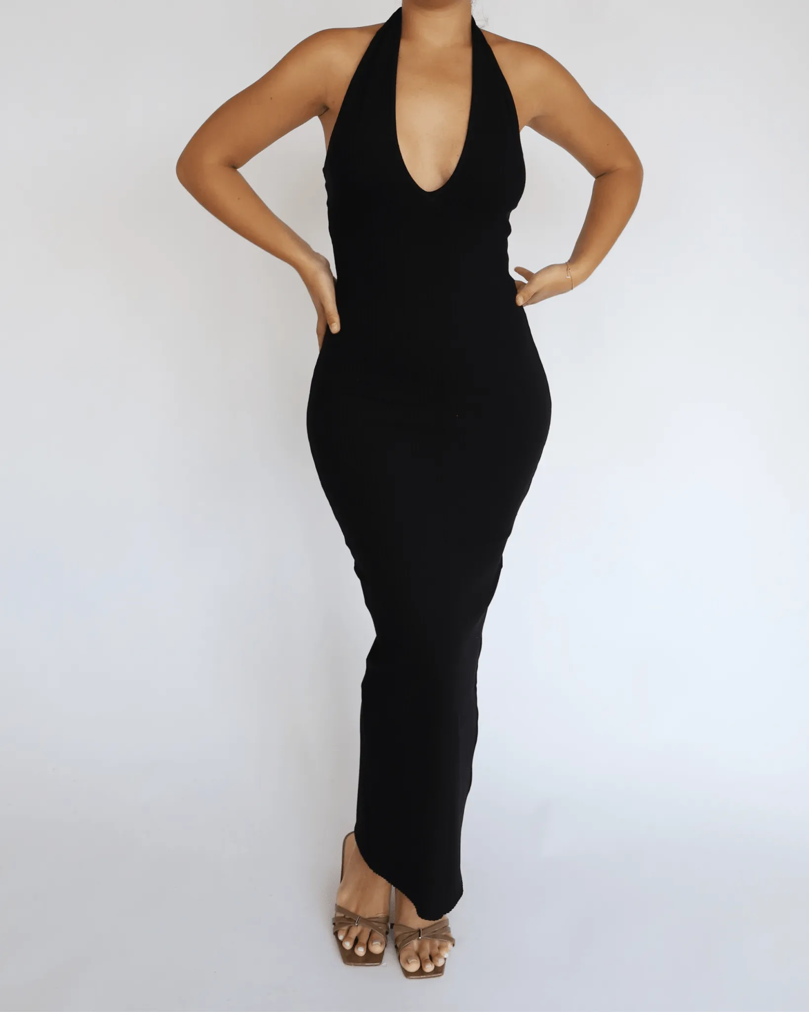 Black Halter Dress Nara