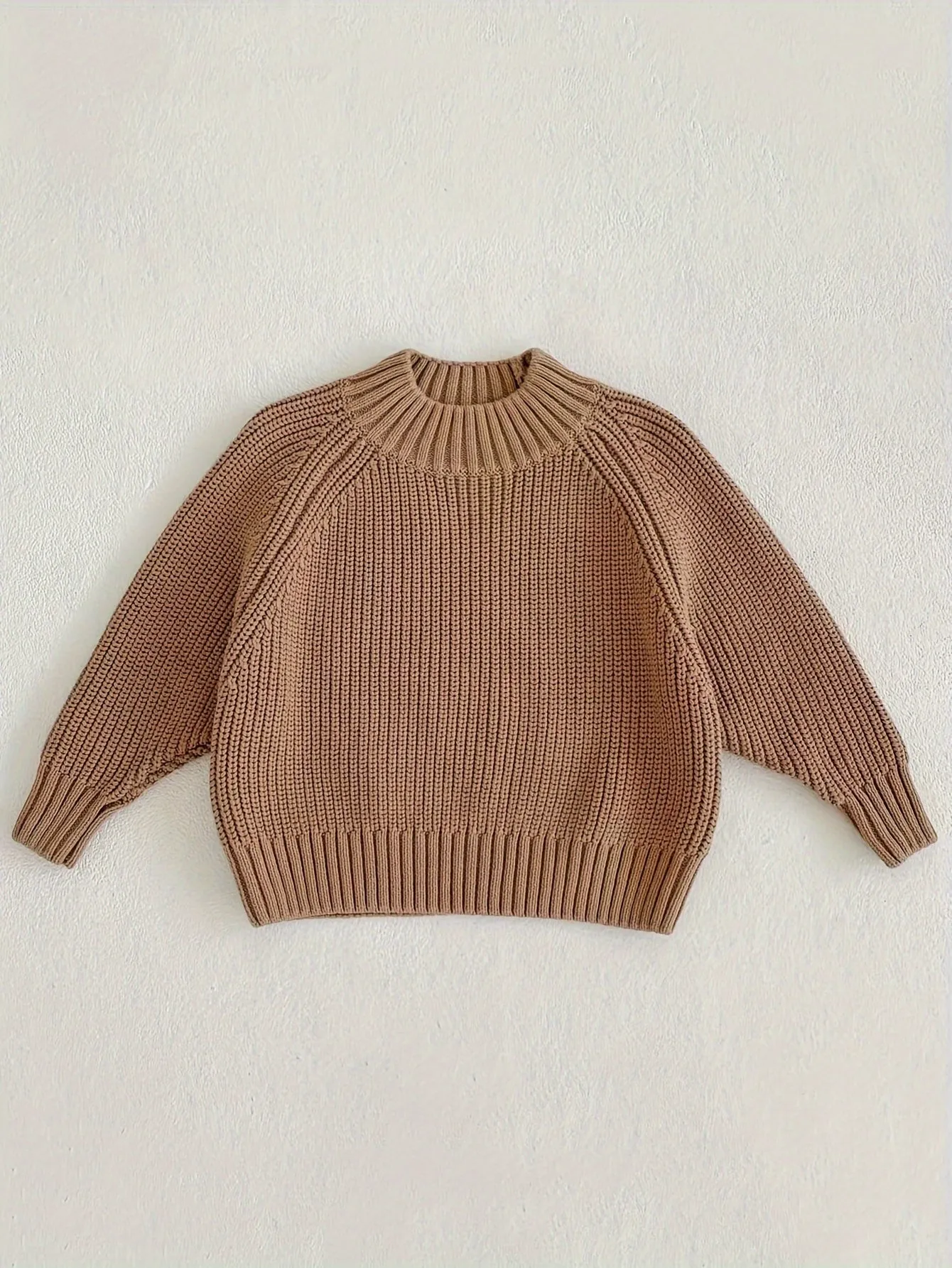 Boys Thick Knit Pullover Turtleneck Sweater, Long Sleeves, Perfect For Autumn And Winter