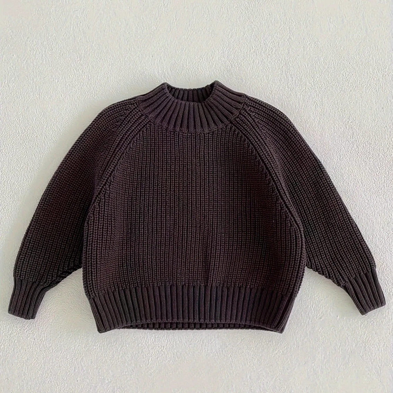 Boys Thick Knit Pullover Turtleneck Sweater, Long Sleeves, Perfect For Autumn And Winter