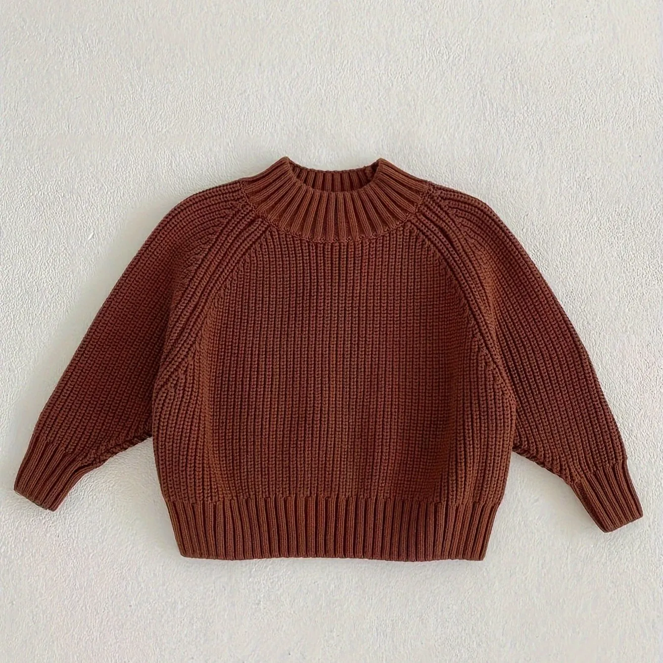 Boys Thick Knit Pullover Turtleneck Sweater, Long Sleeves, Perfect For Autumn And Winter