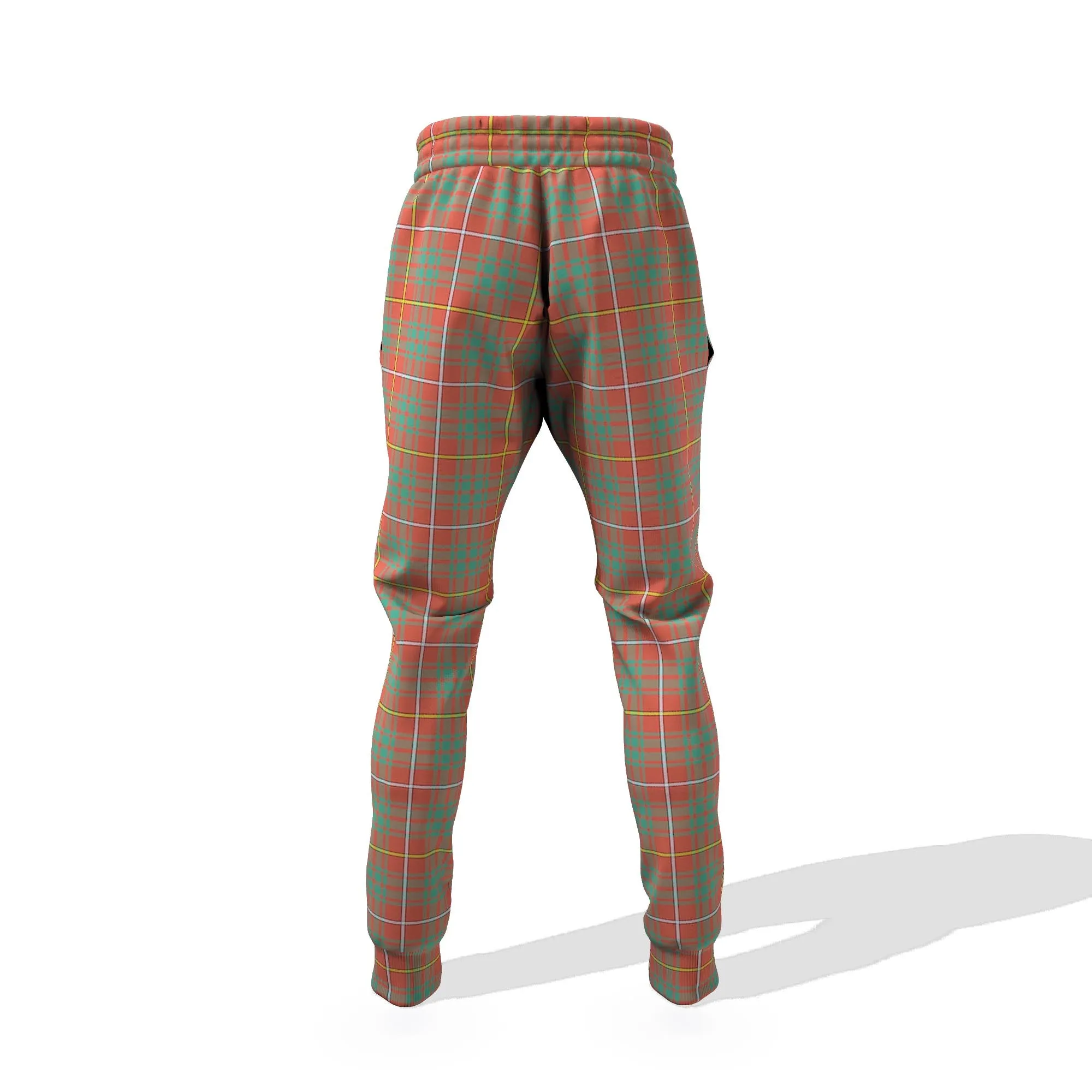 Bruce Ancient Tartan Joggers Pants with Family Crest