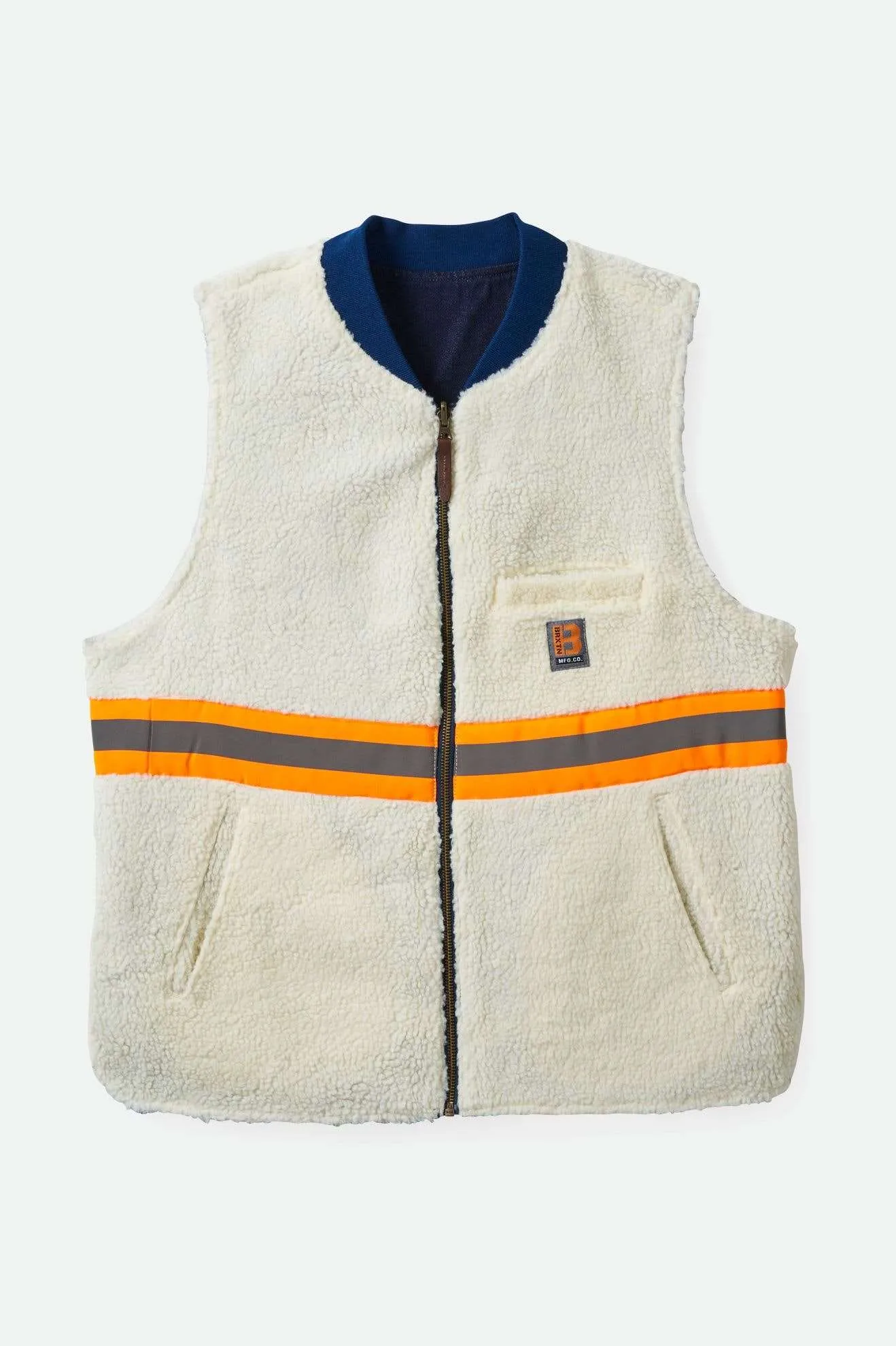 Builders Abraham Reversible Vest - Rinse Denim/Sherpa