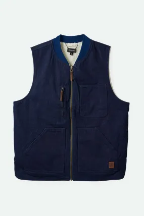 Builders Abraham Reversible Vest - Rinse Denim/Sherpa