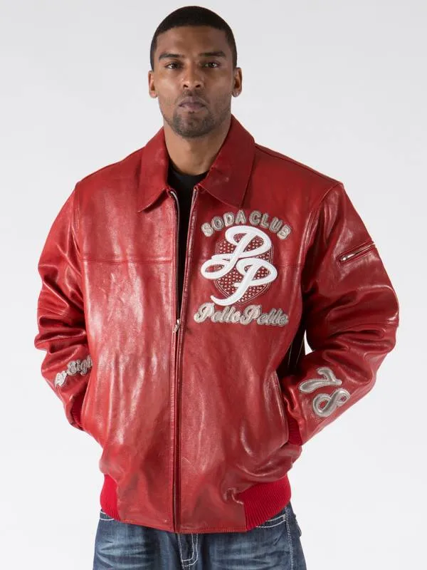 Buy Best Handmade Pelle Pelle Soda Club Red Jacket | Rfx Leather Store