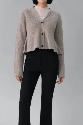 Carey Wool Cardigan, Beige