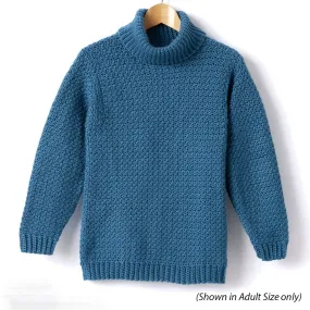 Caron Child's Crochet Turtle Neck Pullover