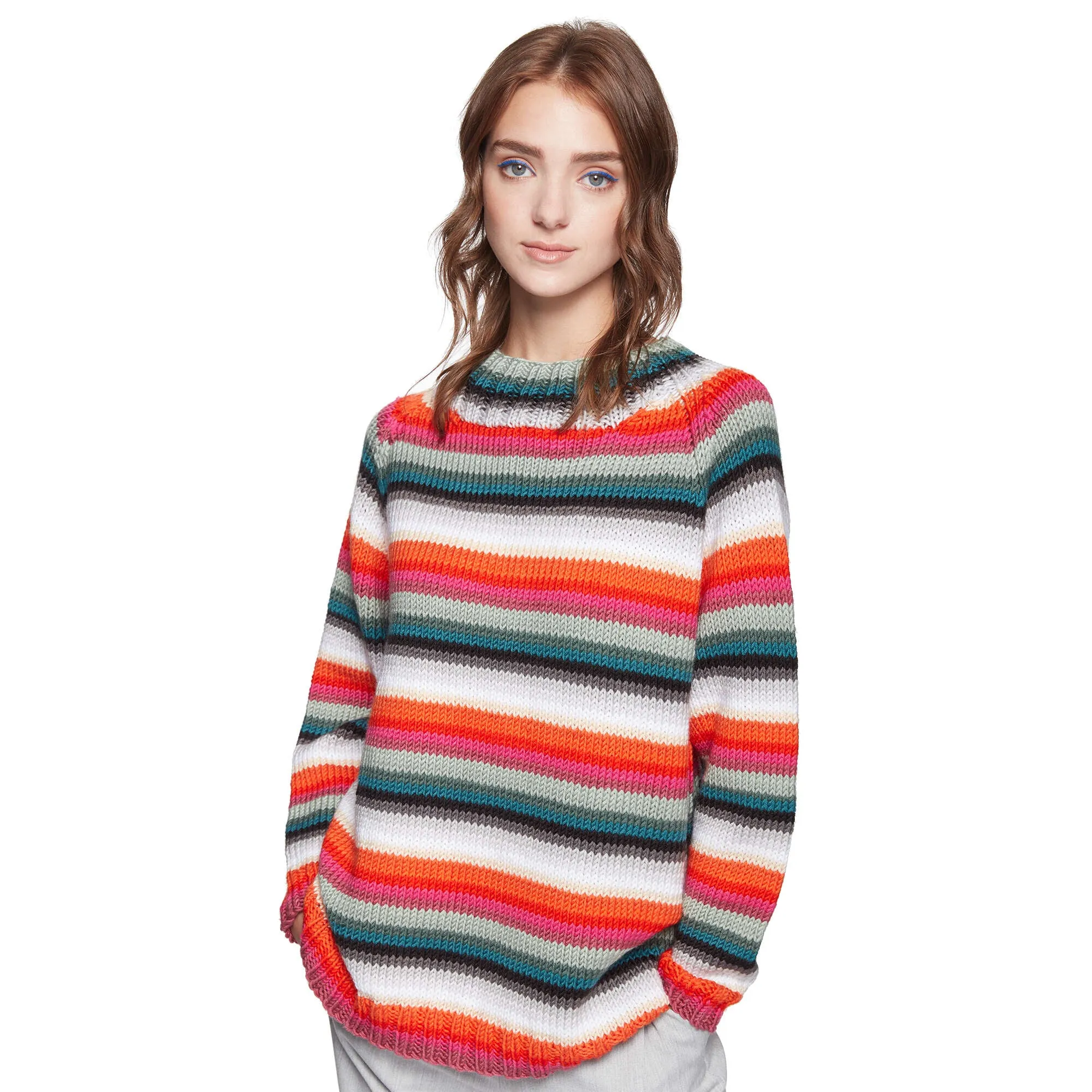 Caron X Pantone Stripes Hype Knit Pullover