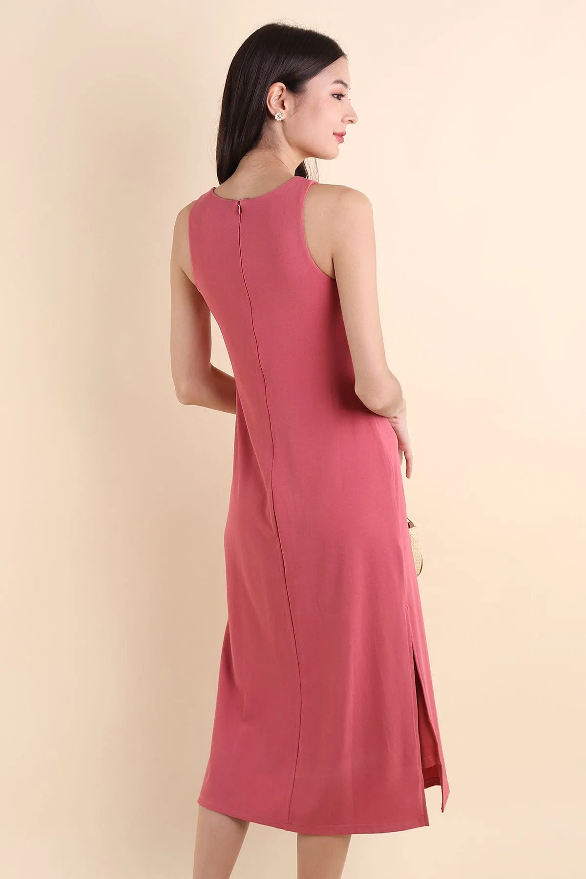 CHARM RACER SLIP DRESS IN ROSE