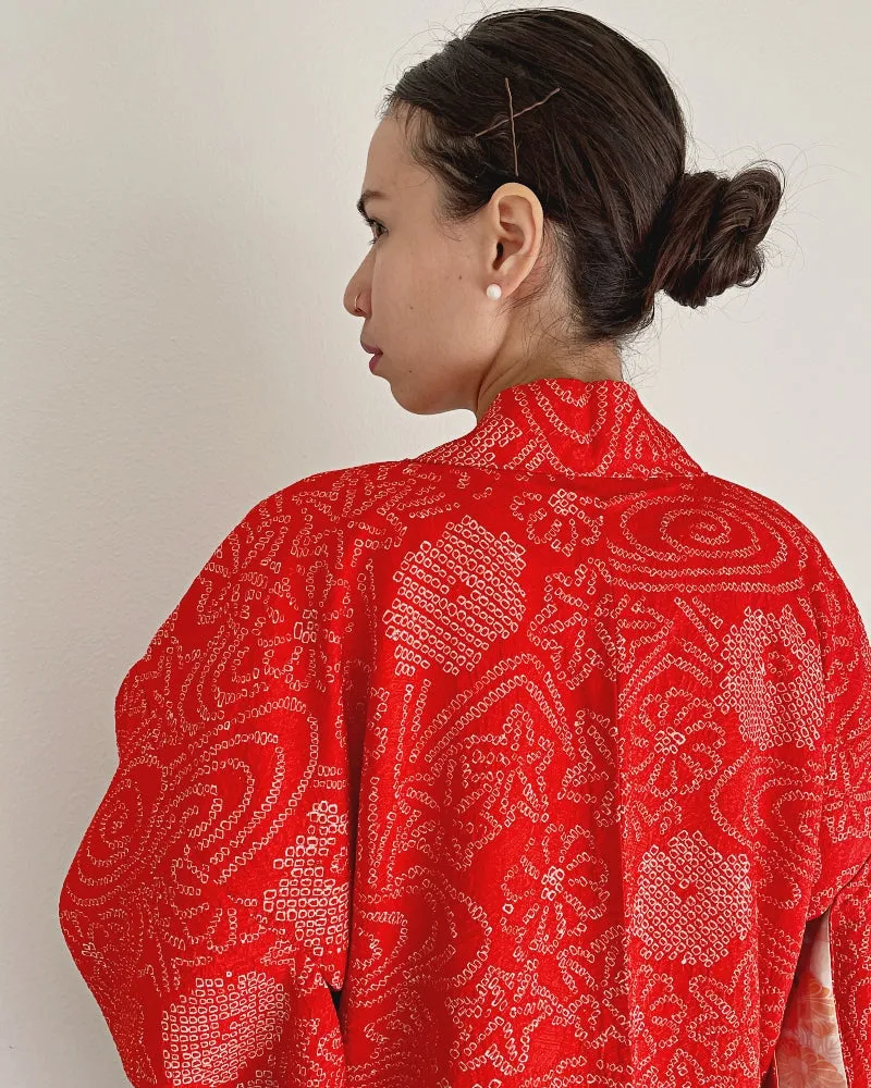 Chrysanthemum and maple flow Haori Kimono Jacket