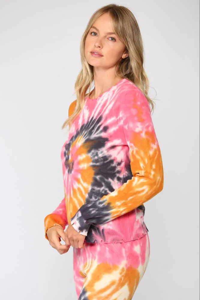 Colorful Tie Dye Distressed Loungewear