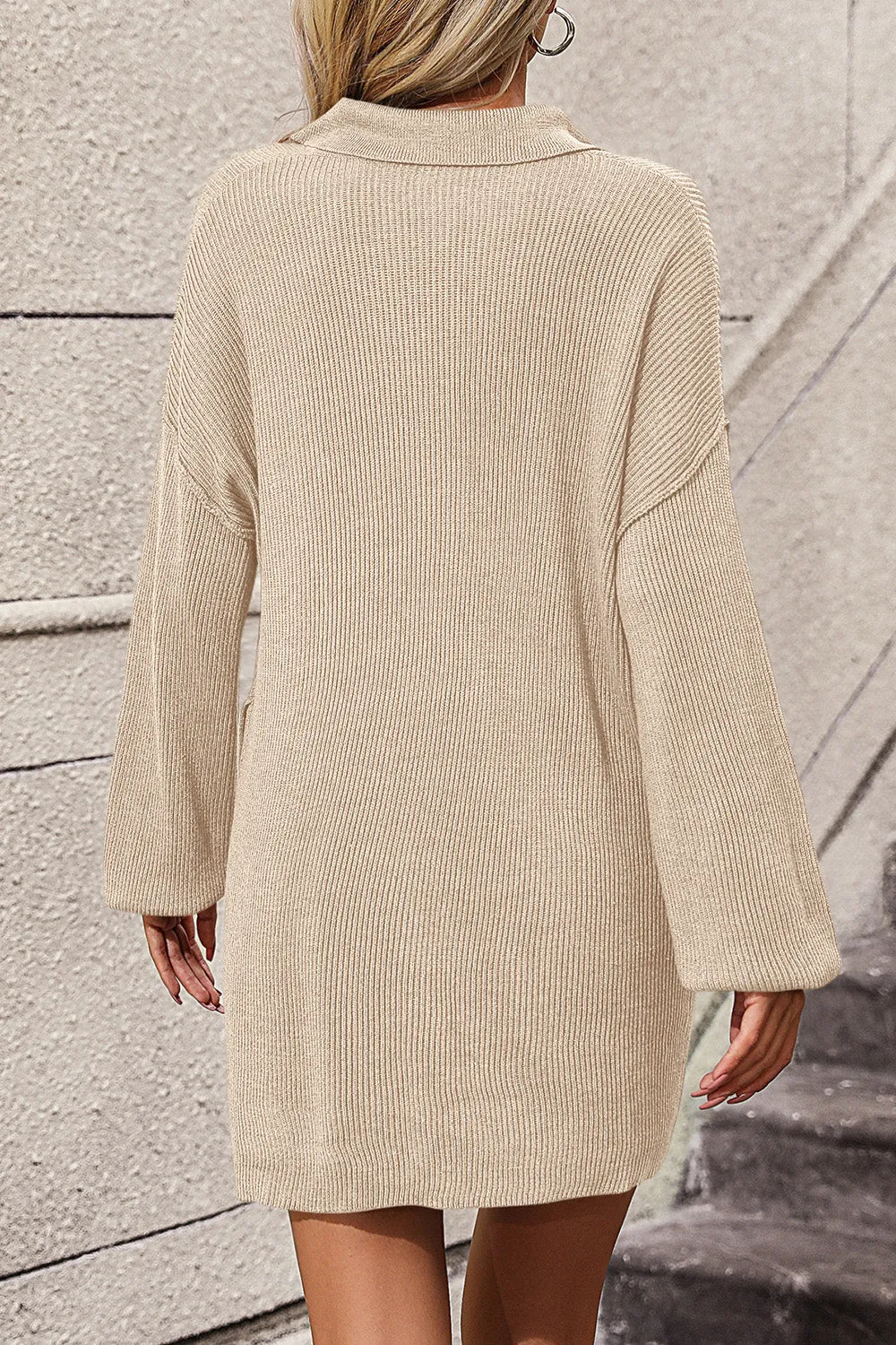 Connie Collared Knit Sweater Dress