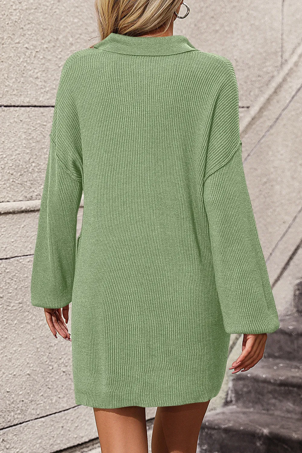 Connie Collared Knit Sweater Dress