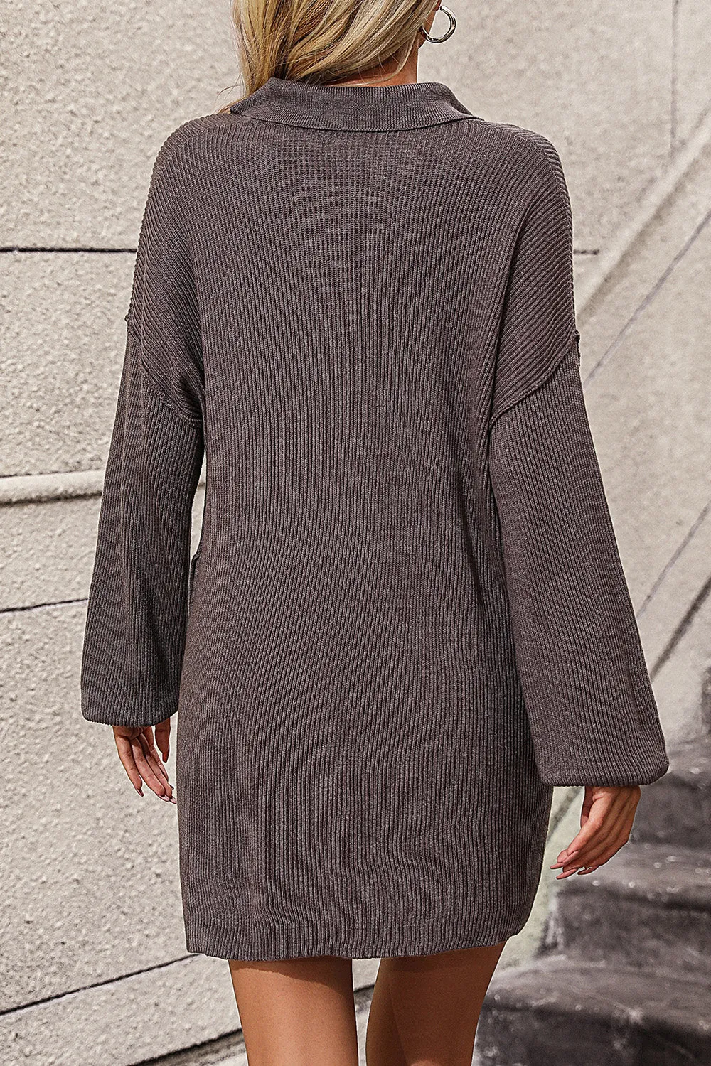 Connie Collared Knit Sweater Dress