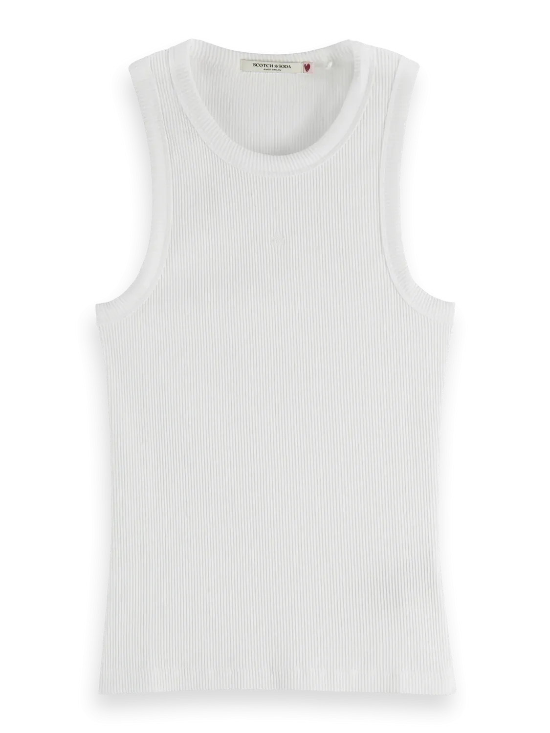 Core Rib Racer Tank White