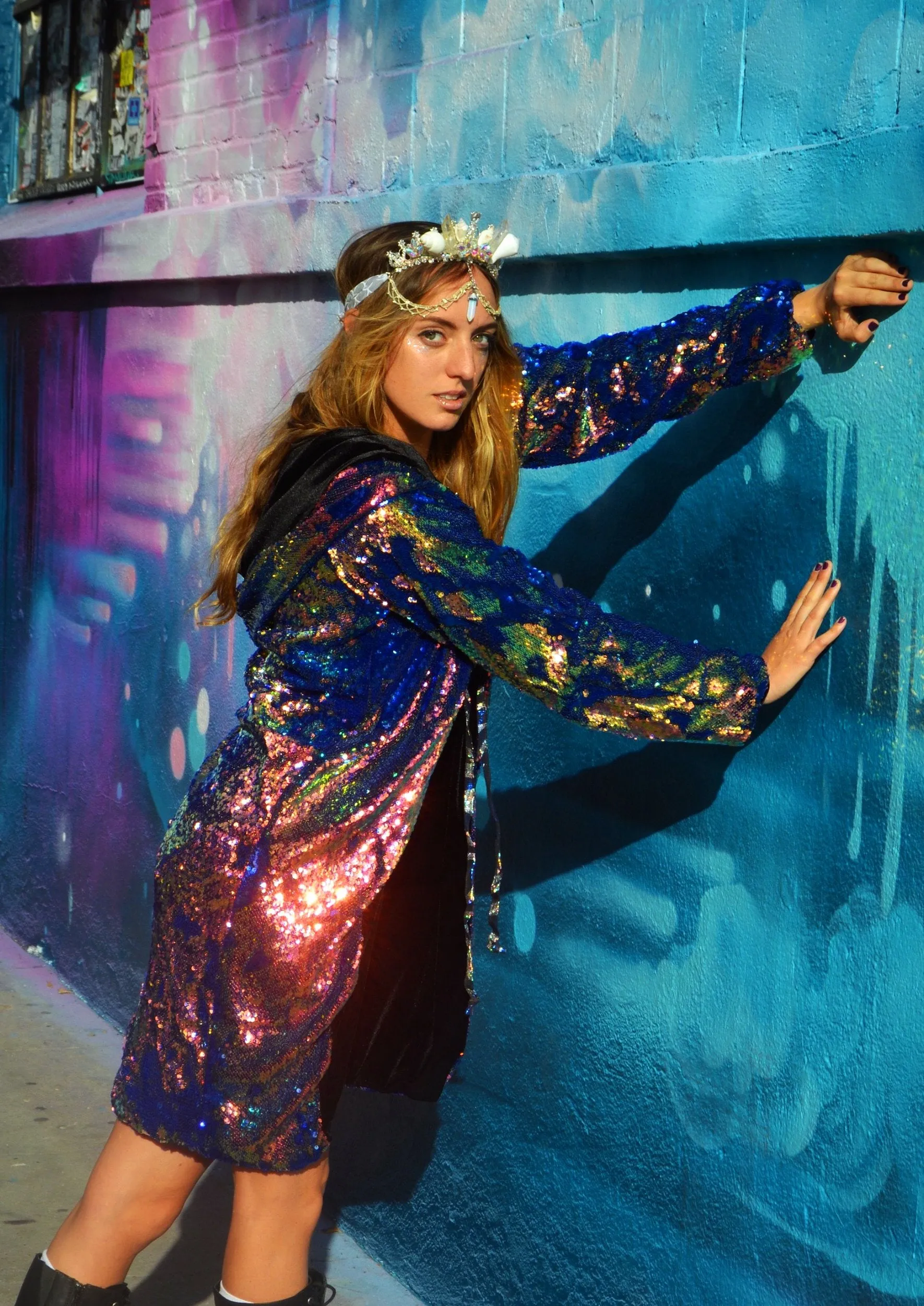 Cosmic Sparkle Flip Sequin Kimono (More colors and patterns!)