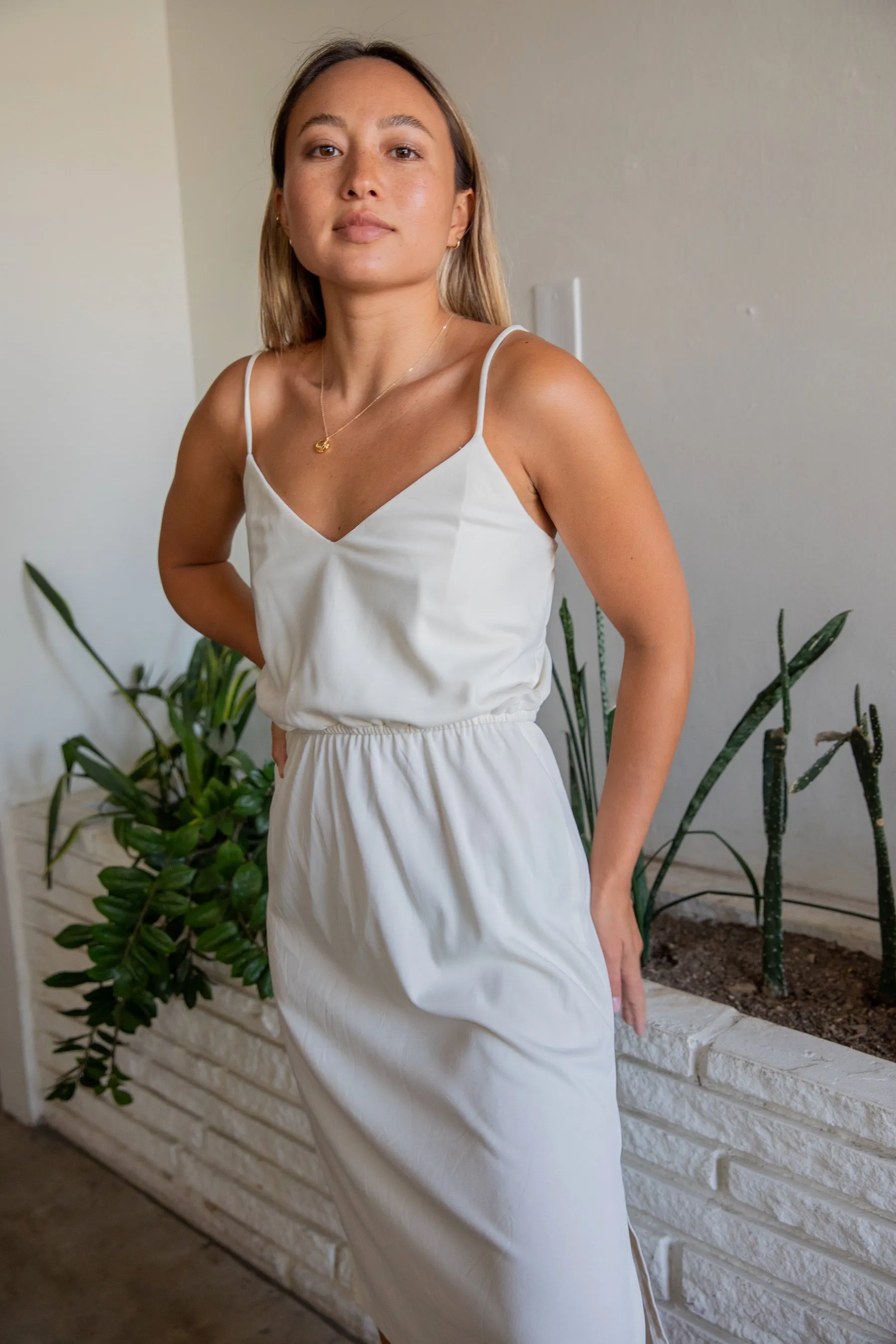 Creme Slip Dress