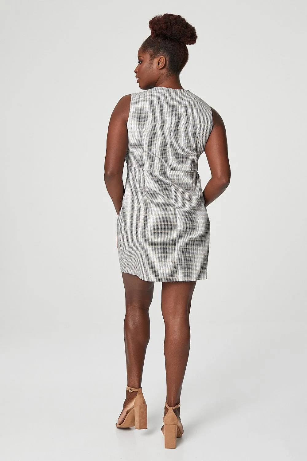 Curve Checked Shift Dress