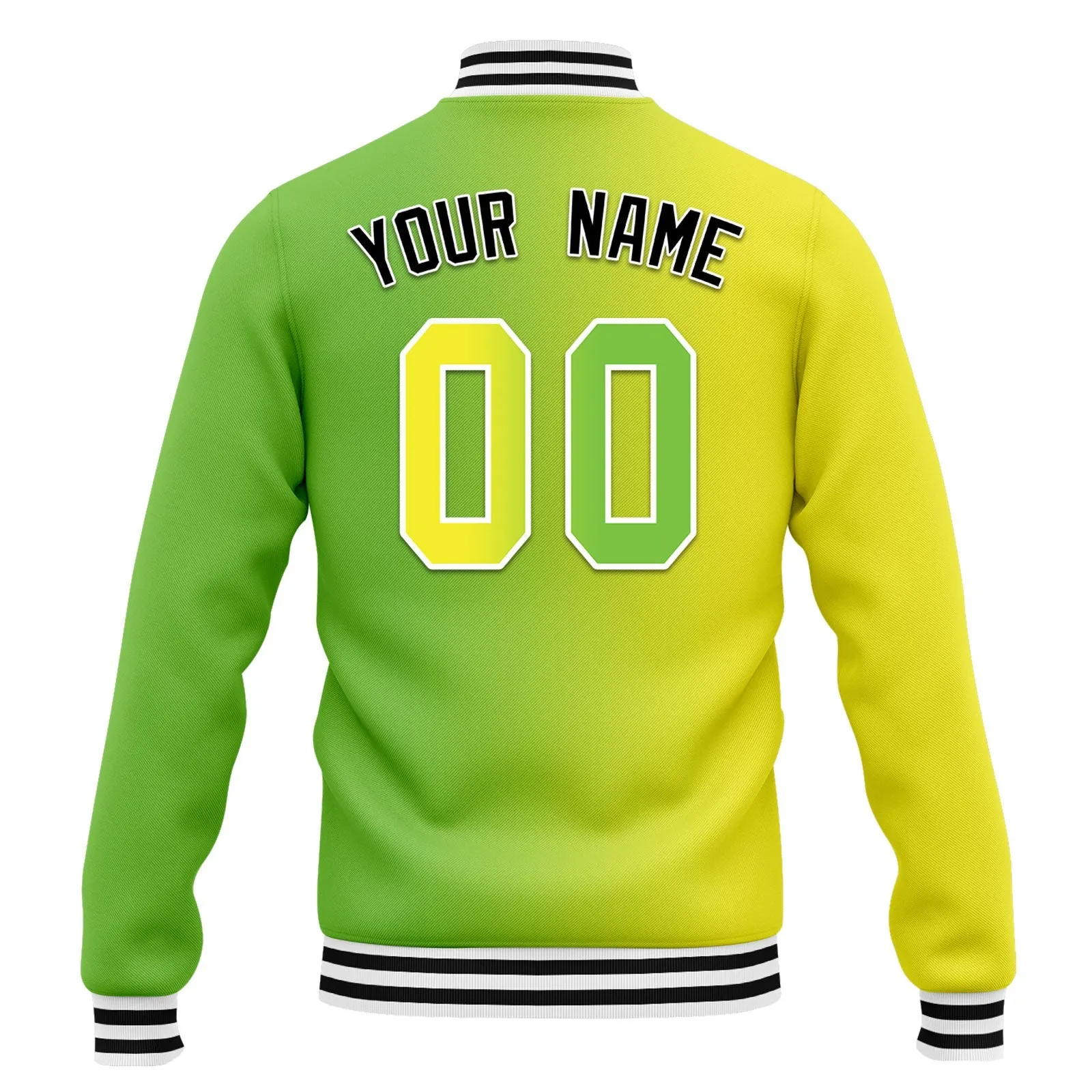 Custom Gradient Fashion Jacket Bomber Full-Snap Varsity Letterman Personalized Jacket FZ005-D028015-12