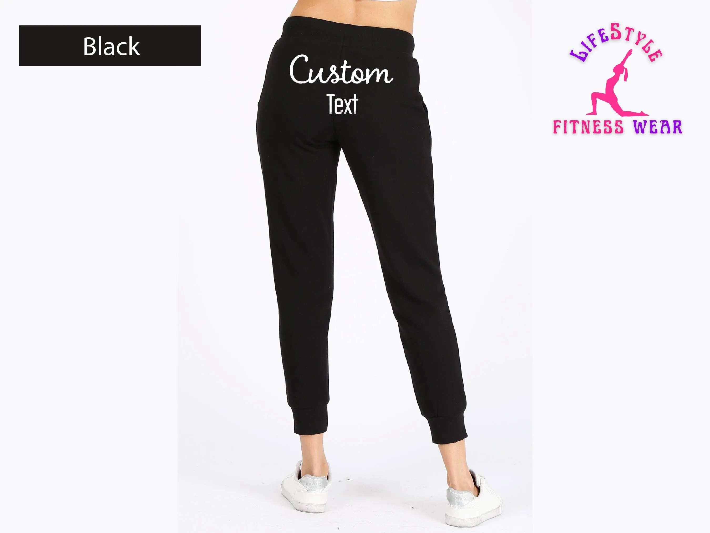 Custom JOGGERS, Personalized Customized Printed Unisex Sport Gift Joggers