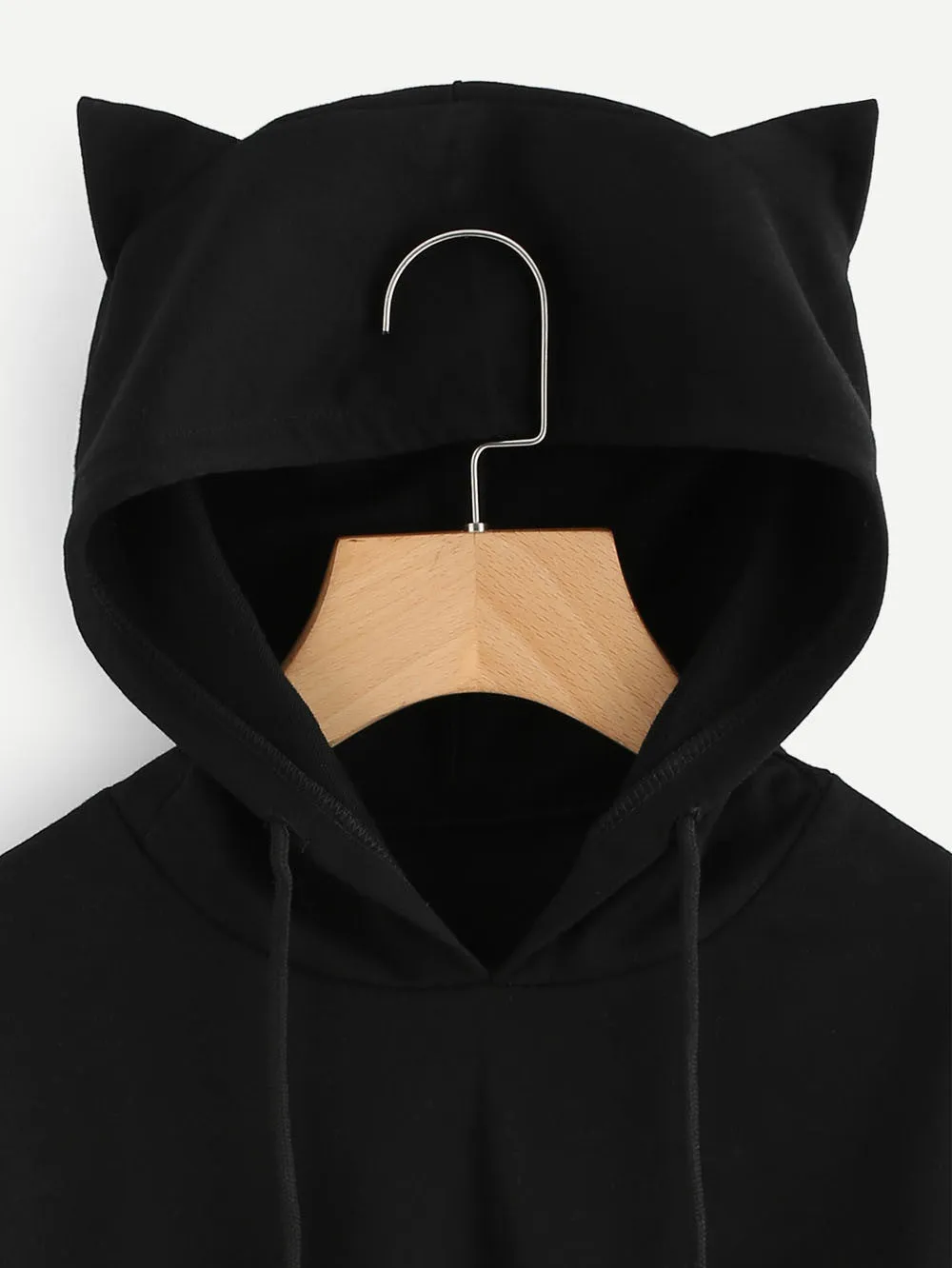 Devil Cat Crop Hoodie