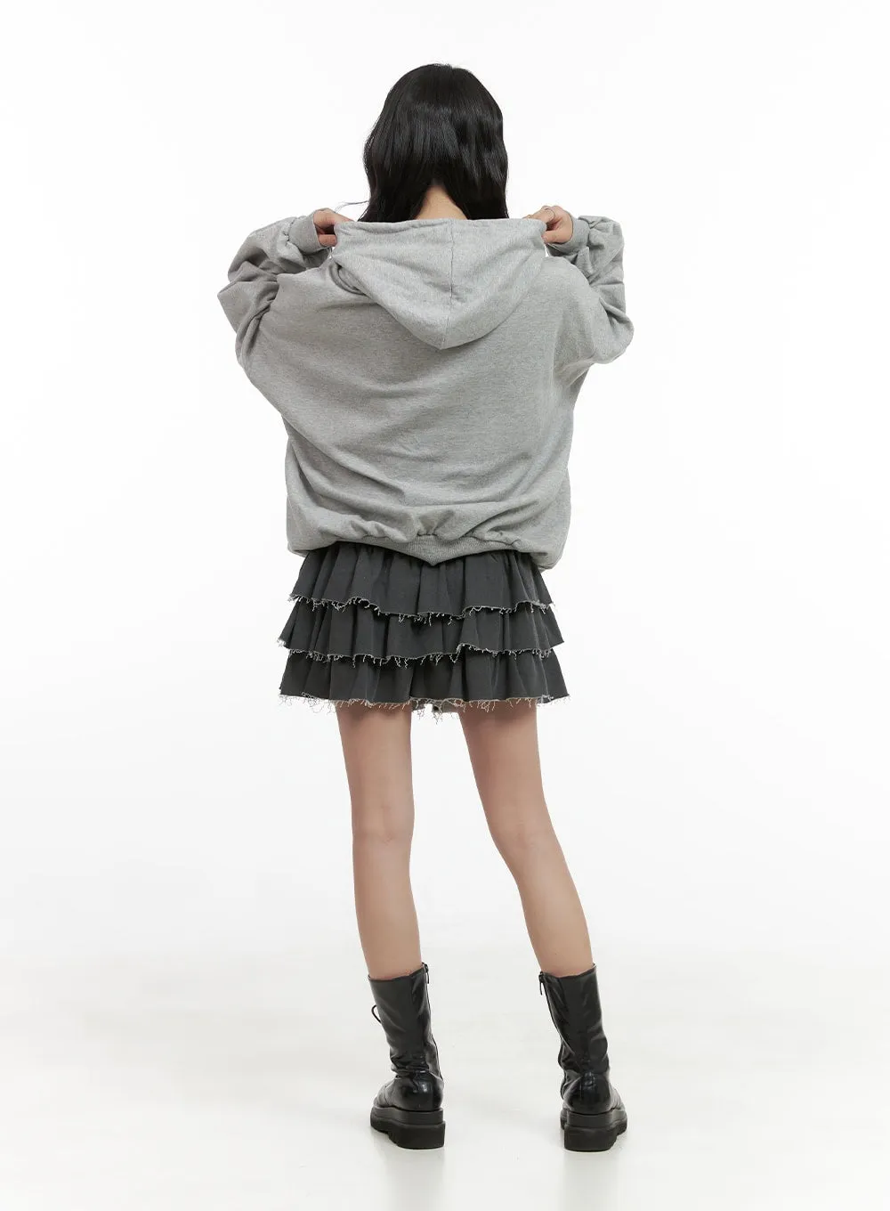 Distressed Layered Frill Mini Skirt CG421