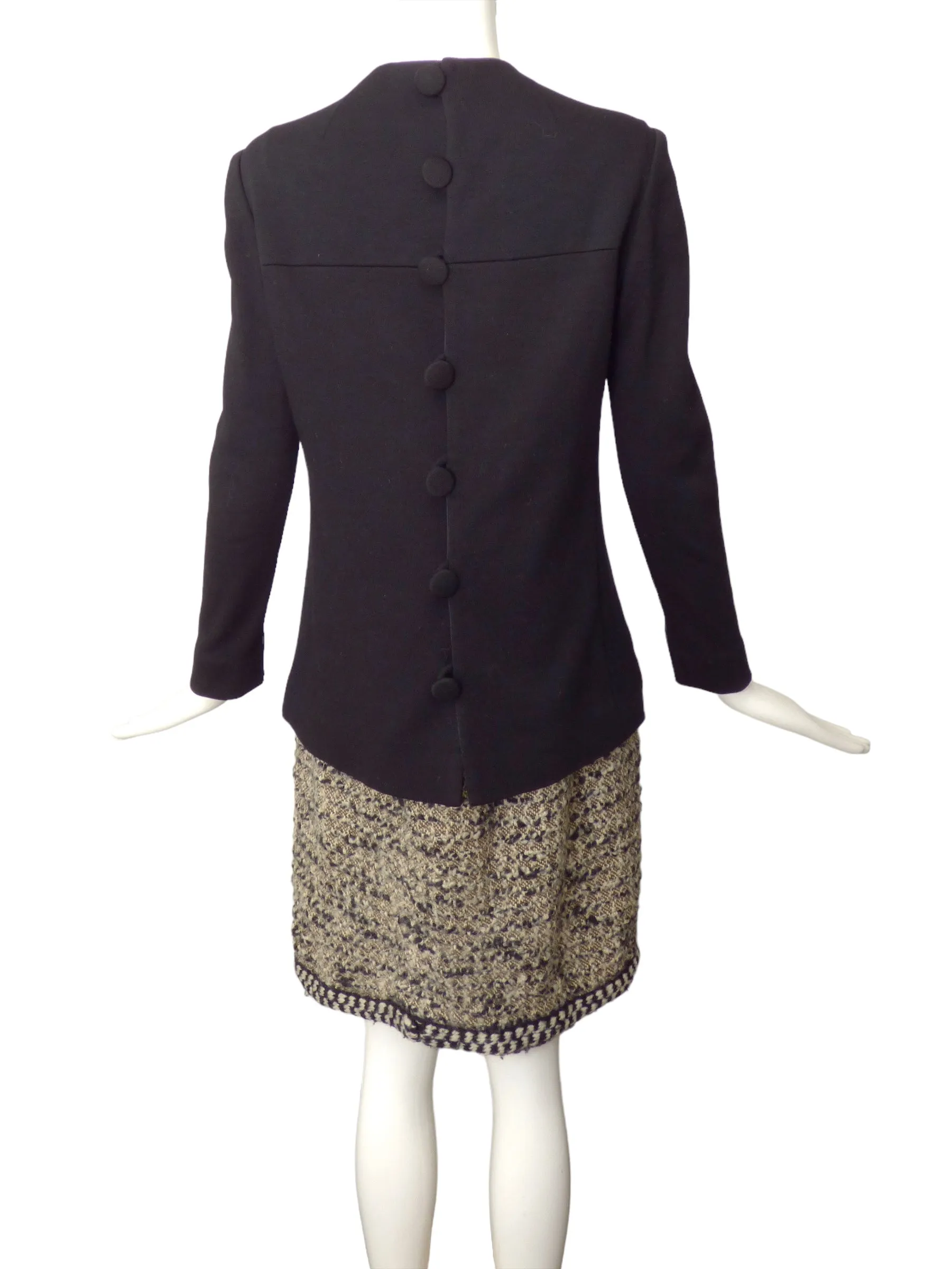 DONALD BROOKS- 1960s 3pc Tweed Ensemble, Size 10