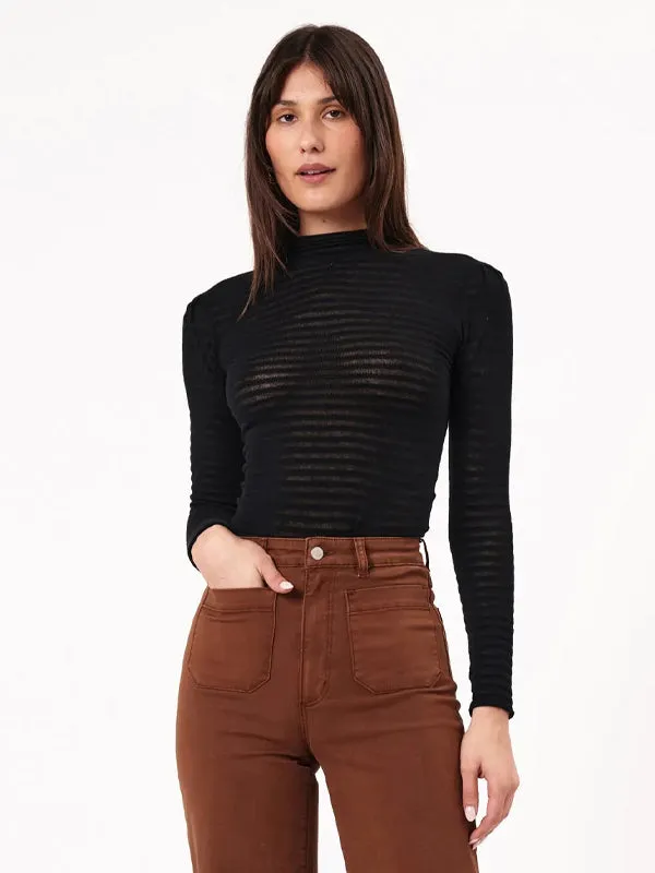 Edgar Top: Black (Sheer)