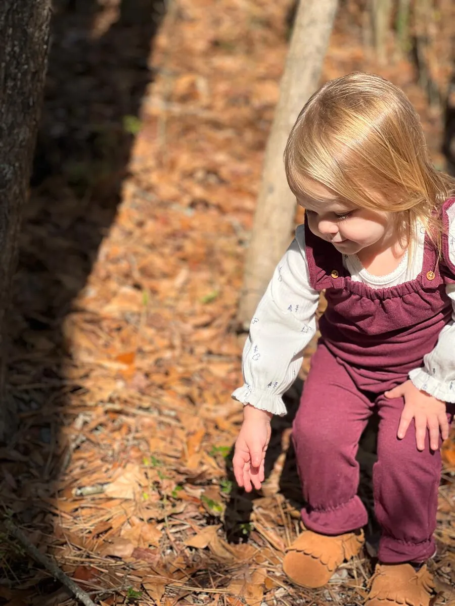 Endelyn Overall in Burgundy