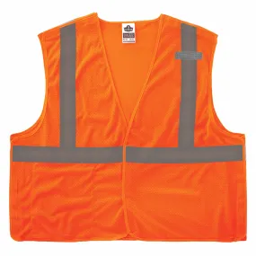 Ergodyne 24558 8215BA-S 4XL Orange Class 2 Economy Breakaway Mesh Vest - Single Size