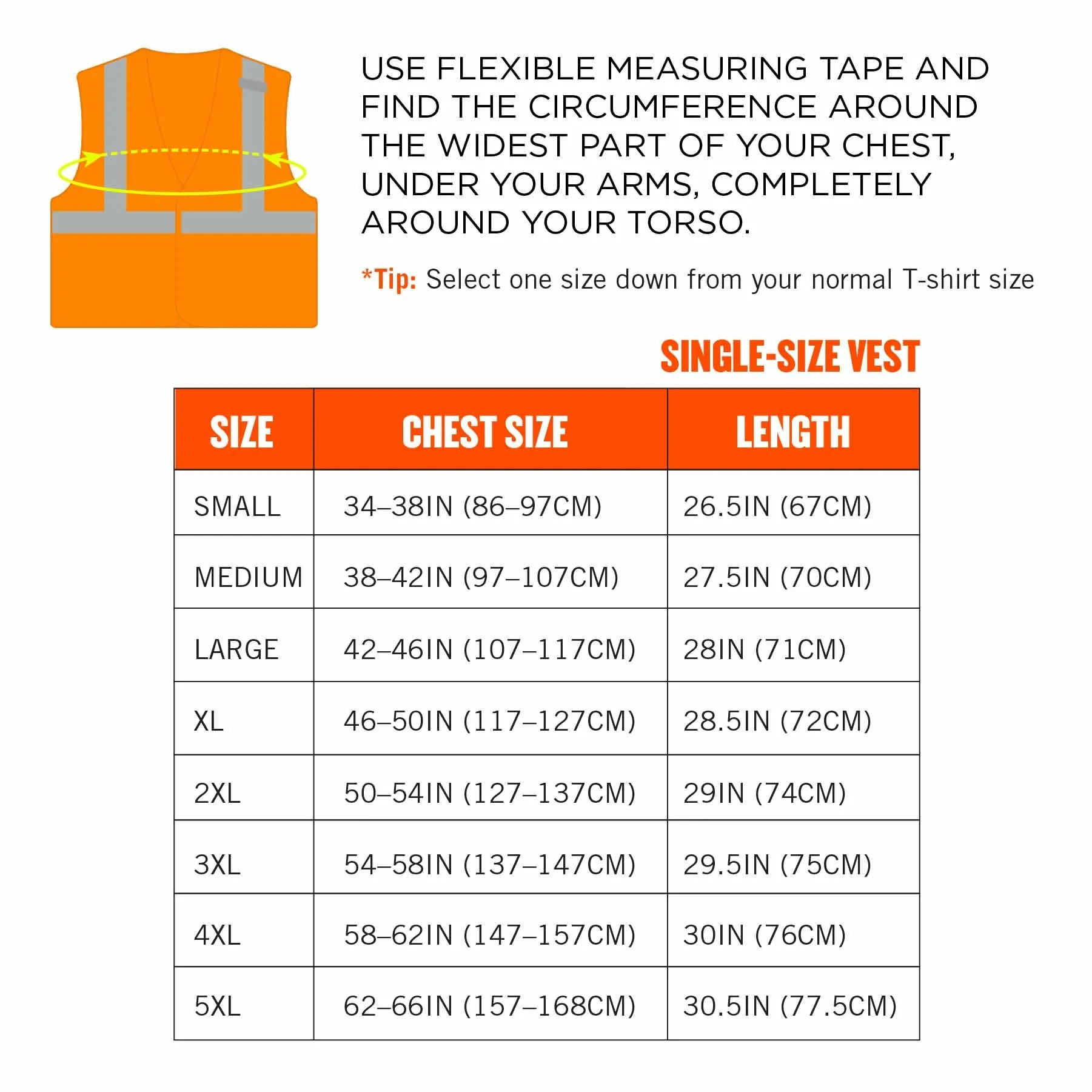 Ergodyne 24558 8215BA-S 4XL Orange Class 2 Economy Breakaway Mesh Vest - Single Size