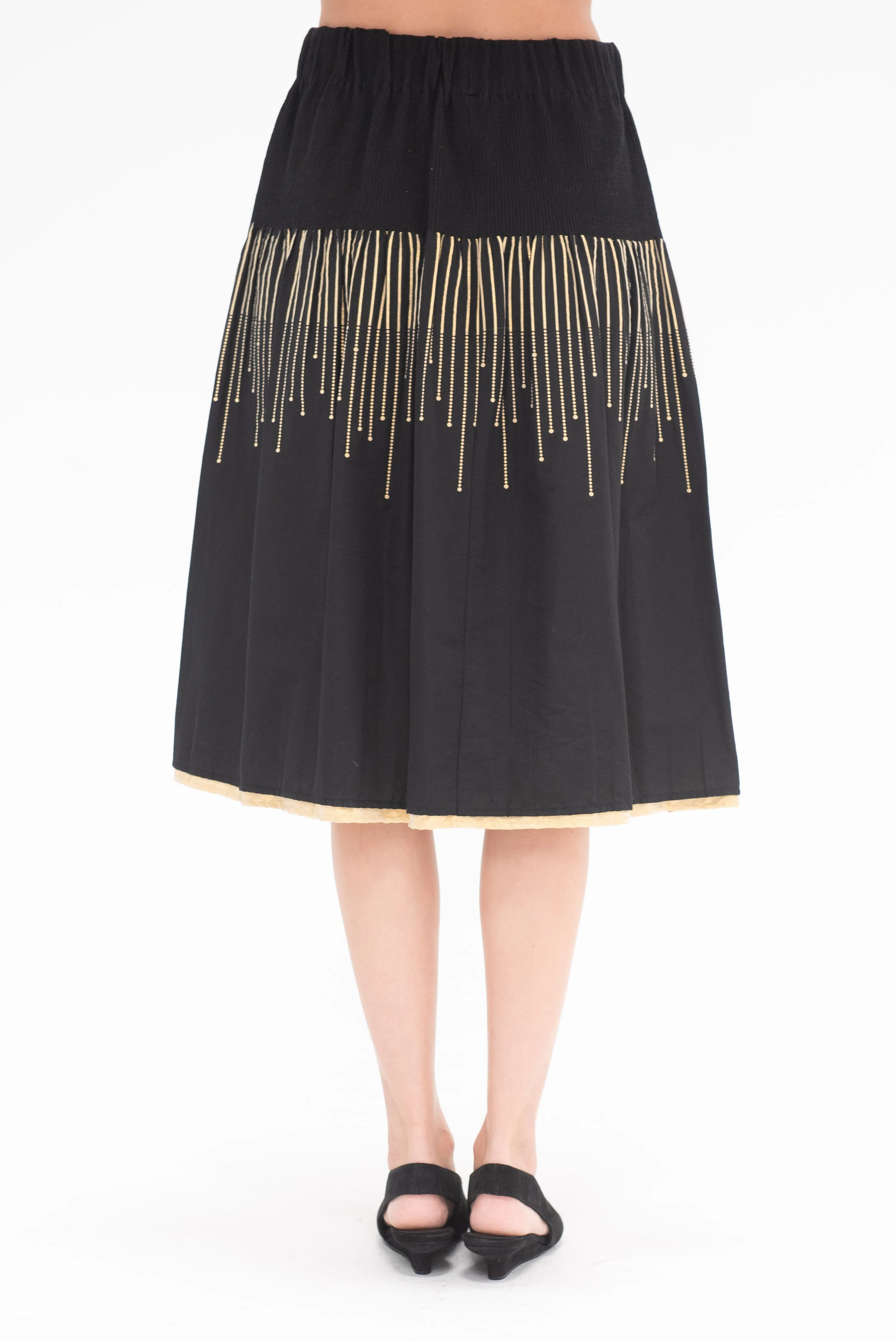 Evia Skirt, Black & Gold