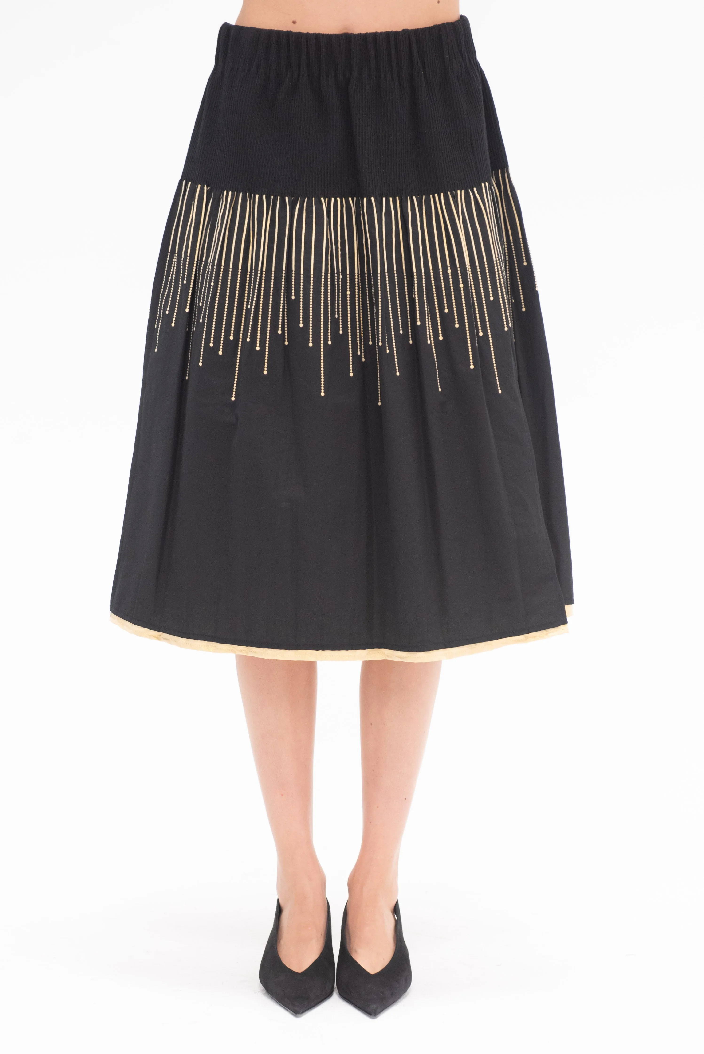 Evia Skirt, Black & Gold