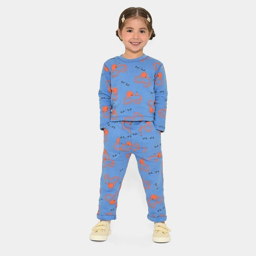 Farm Friends Fleece Sweatshirt with Pyjama set for Kids