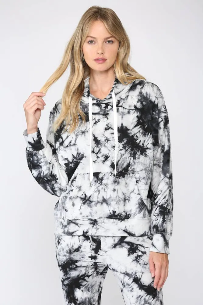 Fate Tie-Dye Print Hooded Loungewear