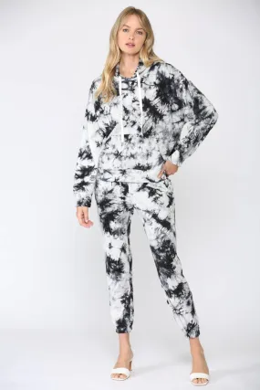 Fate Tie-Dye Print Hooded Loungewear