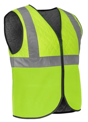 Fieldsheer MCUV02100421 Safety Vest, L, Unisex, Fits to Chest Size: 45 to 48 in, Polyester, High-Visibility, Zipper :EA: QUANTITY: 1