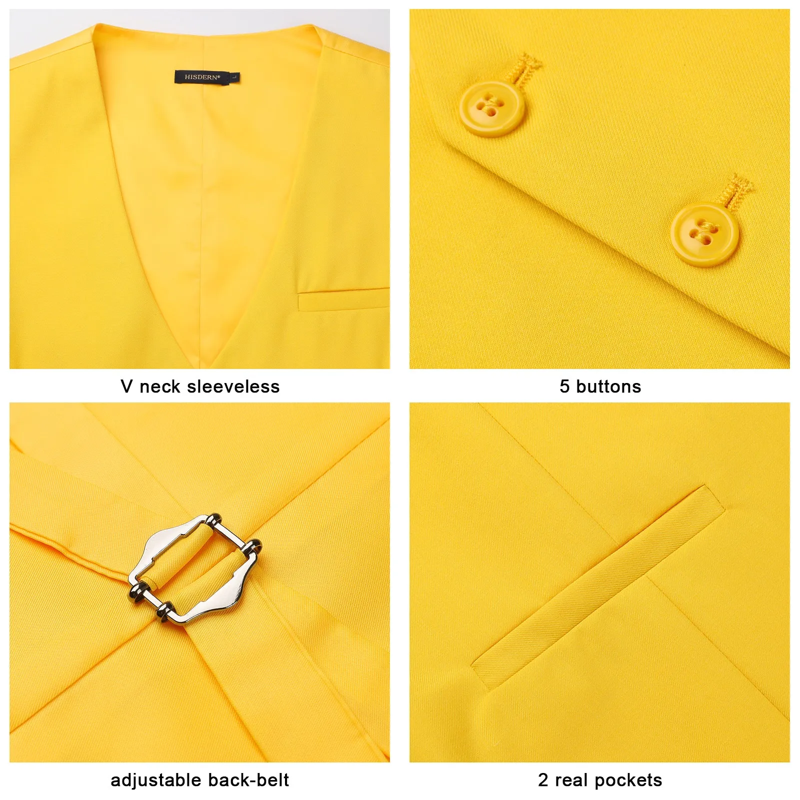 Formal Suit Vest - Z1 - YELLOW